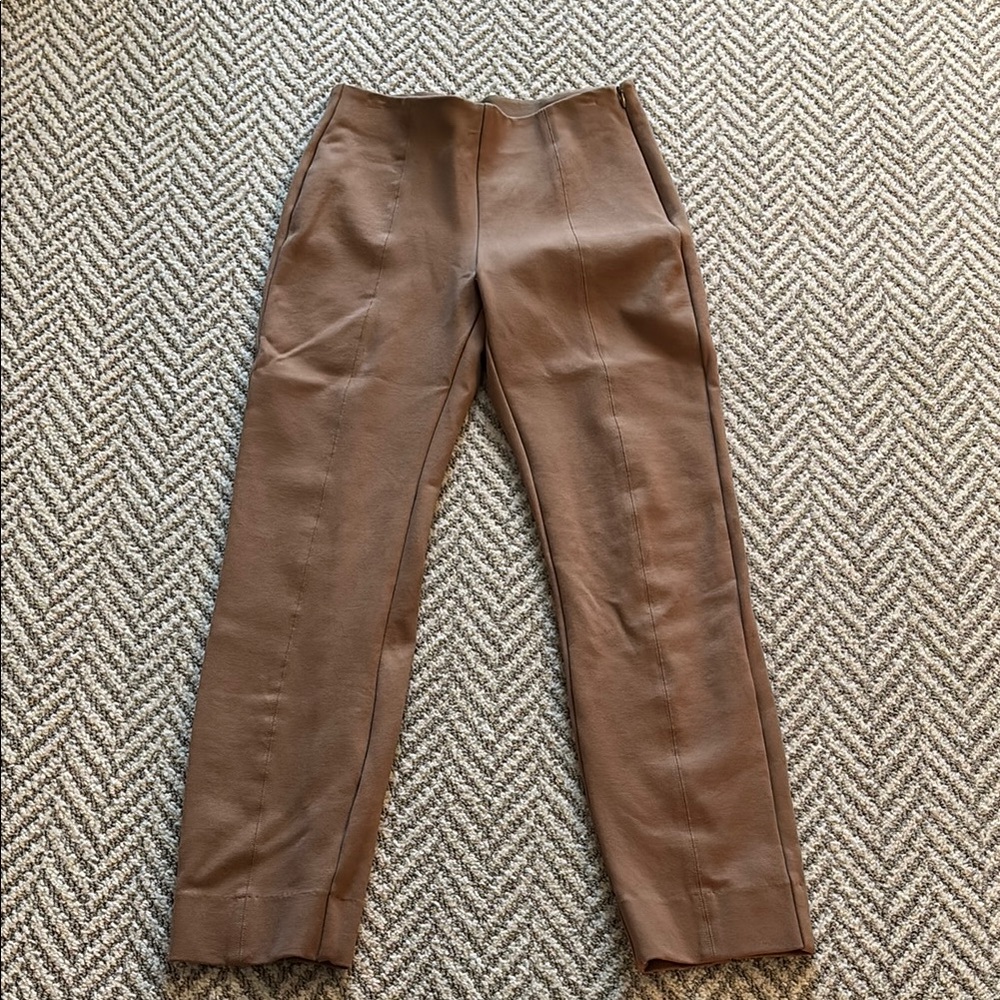 Quince Ultra-Stretch Ponte Pintuck Ankle Pants